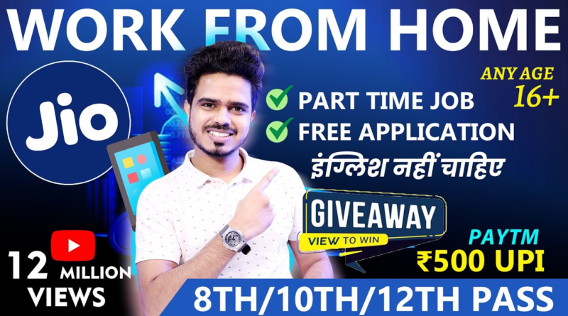 : "Jio Work From Home Job - Earn up to ₹30,000 per month from the comfort of your home with Reliance Jio's work-from-home opportunities. Apply online today."