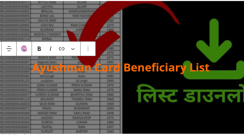 "Check your Ayushman Card Beneficiary List online and access health benefits easily."