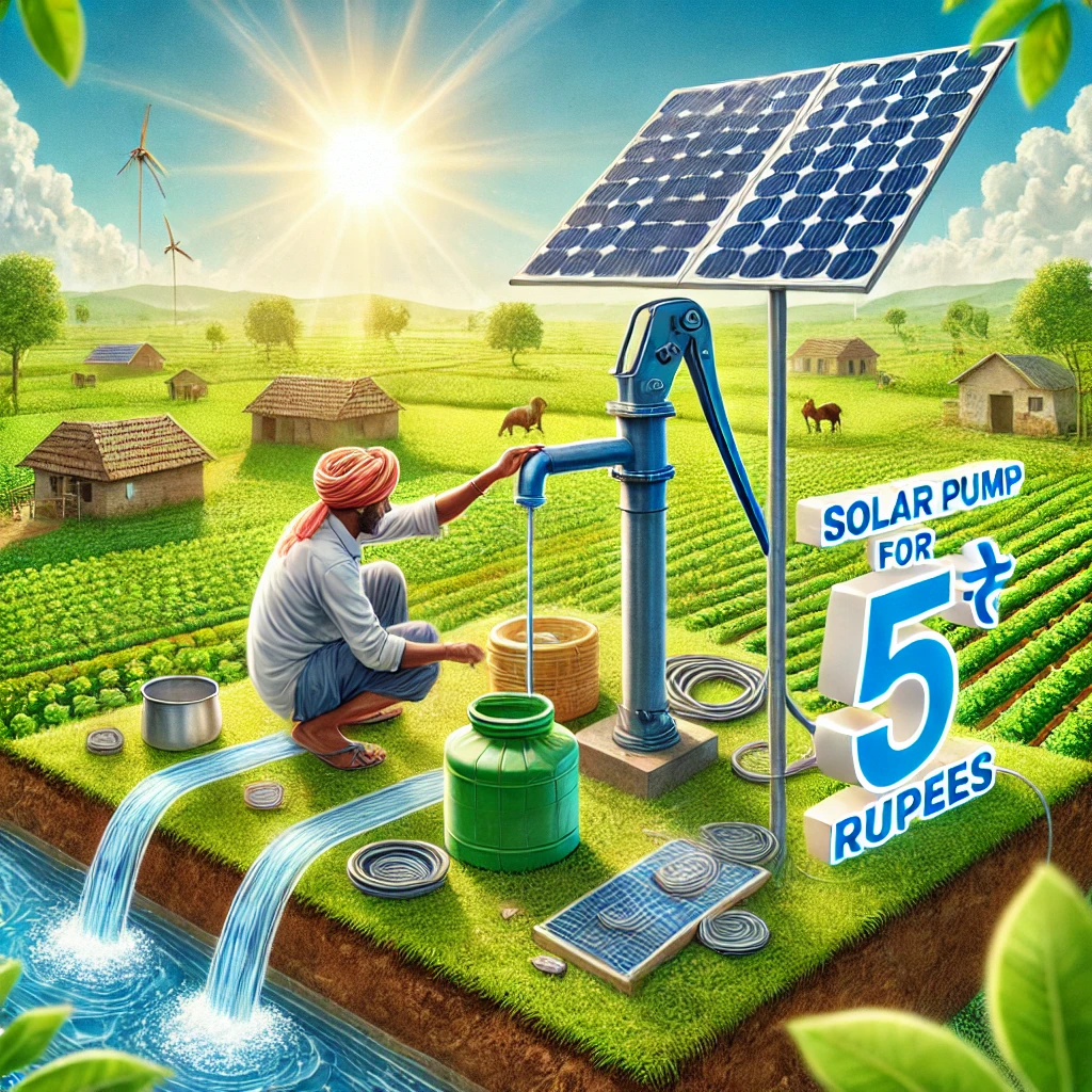 Solar Pump For 5 Ruppes