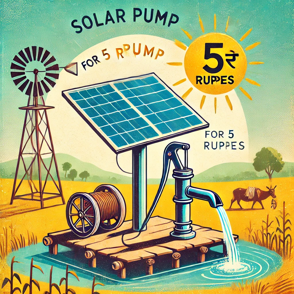 Solar Pump For 5 Ruppes